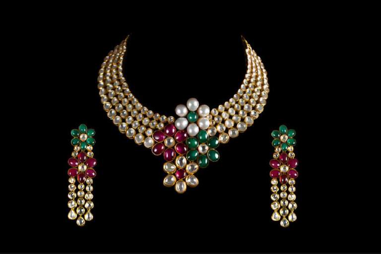 Bridal Necklace Set In  Kushal’s Fashion Jewellery